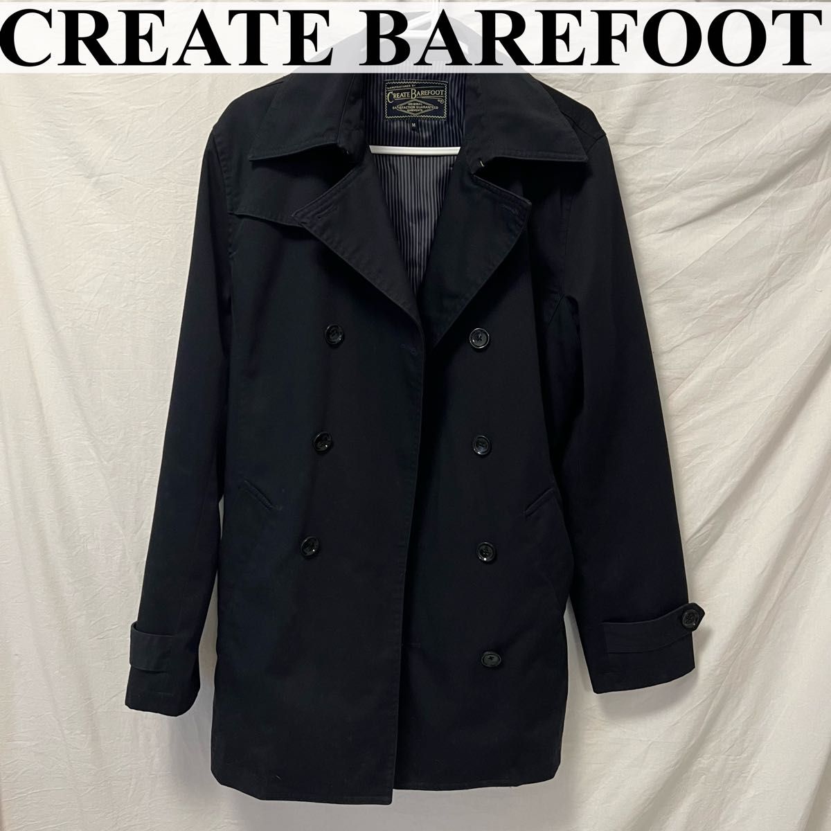 CREATE BAREFOOT ジャケット　トレンチコート　黒