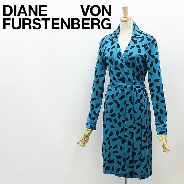 DIANE VON FURSTENBERG 刺繍入り シルク ワンピース-