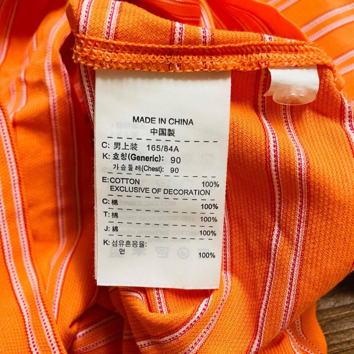 NIKE ナイキ ゴルフ半袖ポロシャツ S 送料210円〜 メンズ 男性用 オレンジ ロゴ トップス Tシャツの画像4