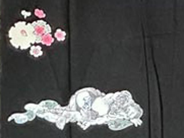 【鬼桜】■黒■Sサイズ■3960円■半袖Tシャツ■むかしむかし 和柄 立体プリント_画像5