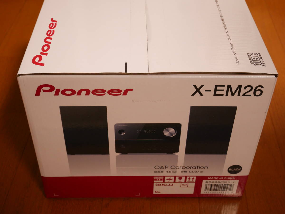 [新文章未使用·未開封]先鋒CD迷你組件系統X - EM 26（B）Pioneer CD藍牙寬FM 原文:【新品未使用・未開封】パイオニア　CDミニコンポーネントシステム　X-EM26（B）Pioneer CD Bluetooth ワイドFM