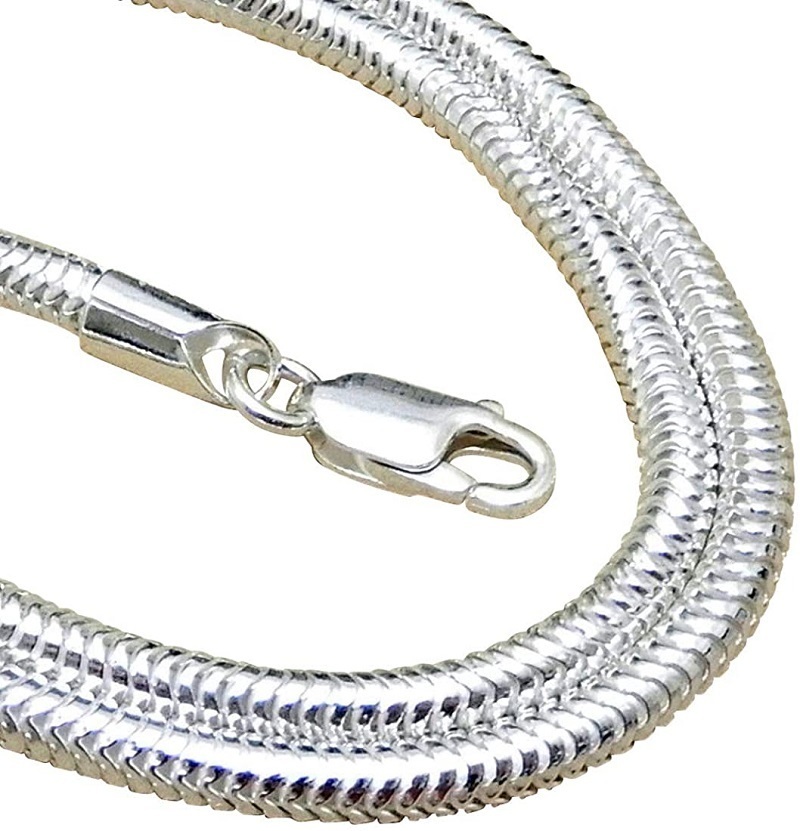 ネックレス メンズ シルバー925 スネークチェーン 60cm2mm 蛇革の質感 激レア スネーク ネックレス チェーン だけ へび ヘビ sn260