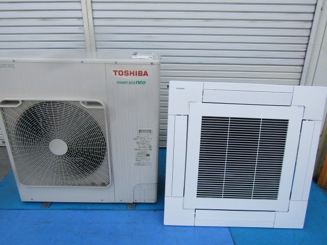 東芝 4馬力 天カセ 4方向エアコン 内機AIU-RP1123H 外機ROA-AP1121H 東芝 4馬力 天カセ 4方向エアコン 内機AIU-RP1123H 外機ROA-AP1121H
