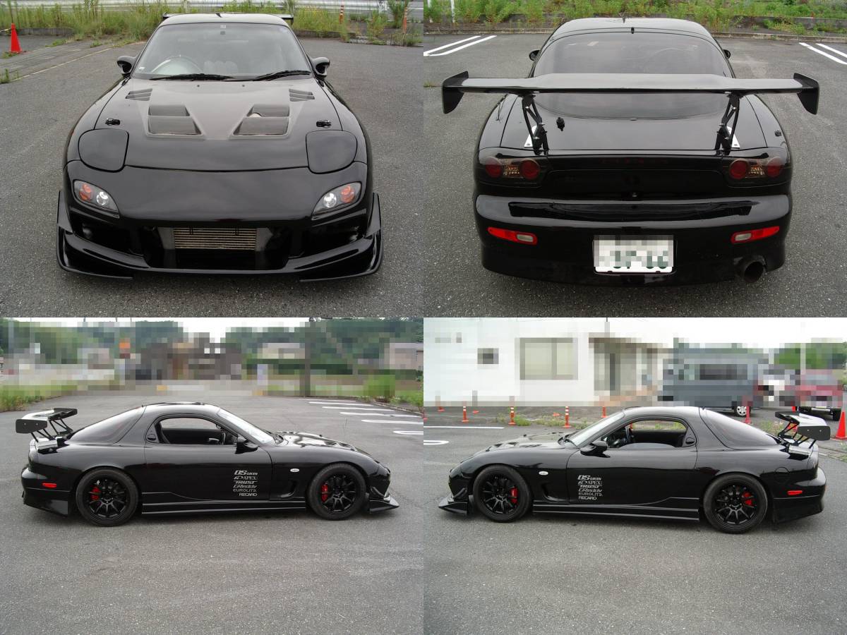 RX-7 FD3S TYPE RB H7 inspection H32,3garu wing T88 pump less Sp Cata LSD aero power FC Recaro etc. modified cost 400 ten thousand jpy and more previous term black 72500km