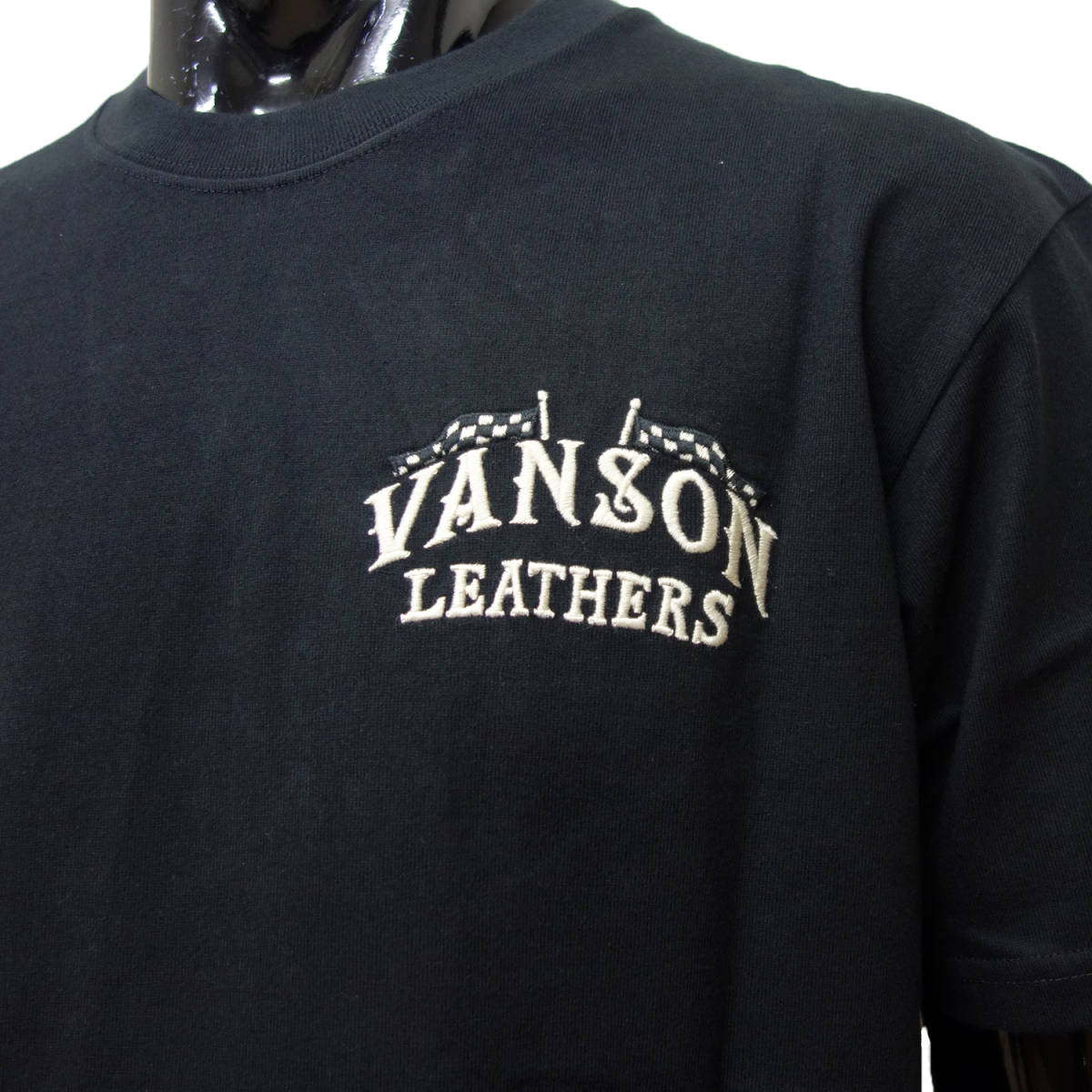 送料無料 バンソン 半袖 Tシャツ NVST-2321 黒 3L(XXL) イーグル 鷲 VANSON 刺繍 プリント バイク バイカー ライダー メンズ ヴァンソン_画像4