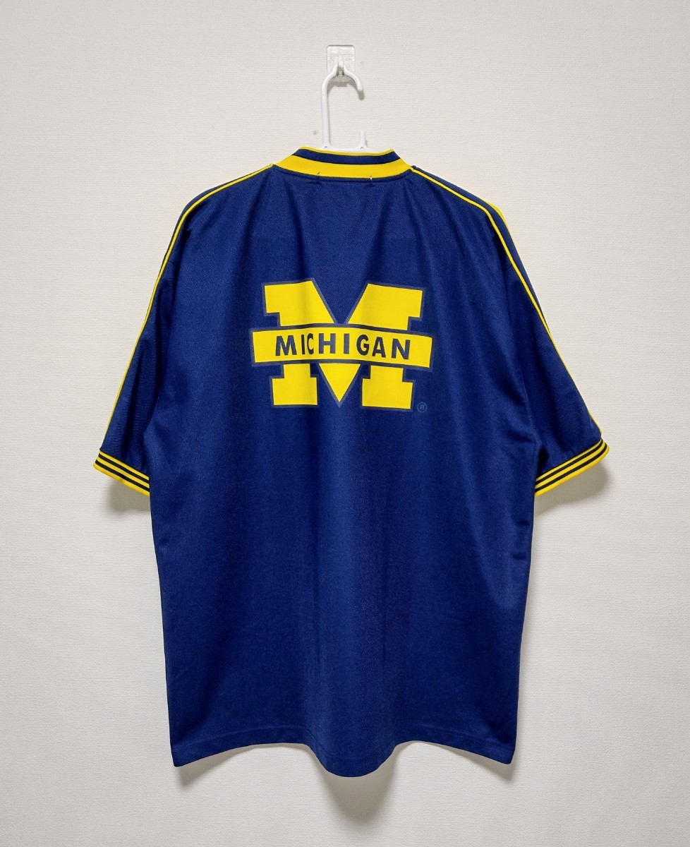 【希少特大サイズ】Michigan Wolverines ポロシャツ XXLサイズ相当　シューティングシャツ　ミシガン ウルヴァリンズ NFL NCAA
