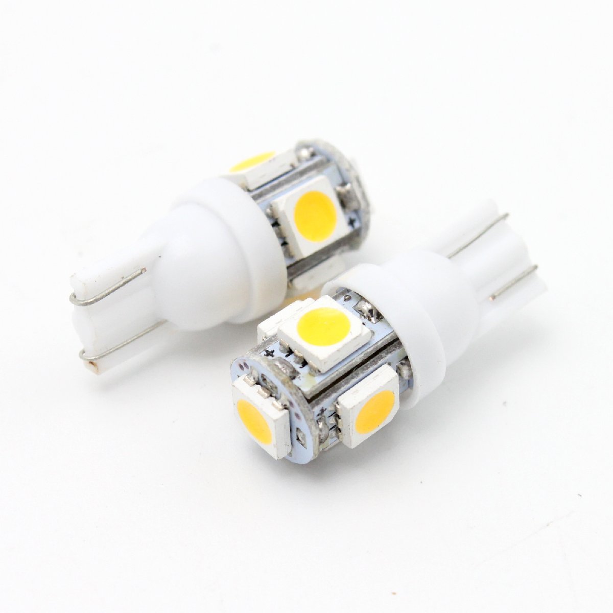 T10 LED ウェッジ球 暖色 3500K 2個セット SMD ウォームホワイト 電球色 ウェッジバルブ スモールランプ 旧車 T16_画像1