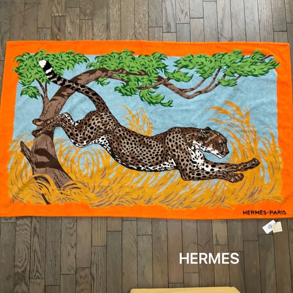 HERMES チーター ビーチタオル マット Guepard コットン 未使用|Yahoo