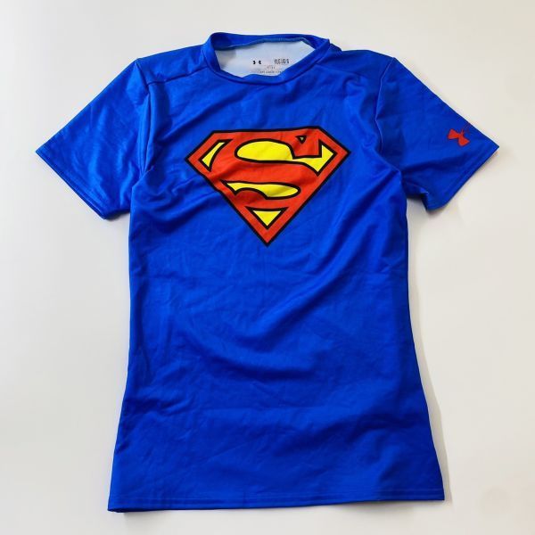 UNDER ARMOURma- bell Superman compression shirt blue 150cm BAE8885 23-0702-2-23