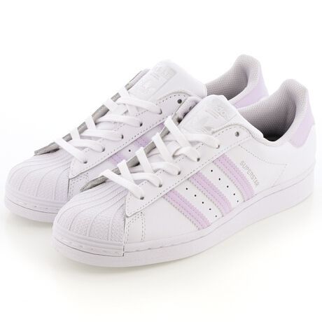 24.5cm アディダス スーパースター ウィメンズ 白/薄紫 FV3374 adidas SUPERSTAR W