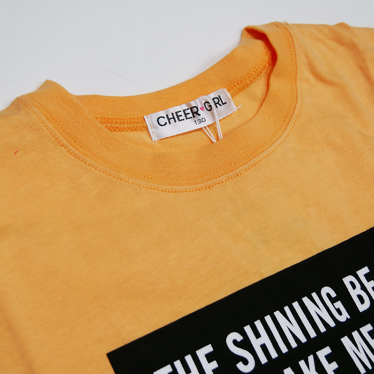 CHEER GIRL 半そでTシャツ ワイドシルエット オレンジ 130cm 綿100% オリジナルの画像7