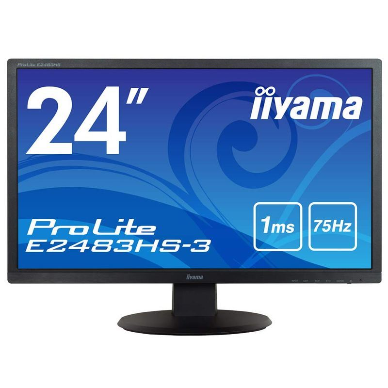 iiyama モニター ディスプレイ E2483HS-B3(24インチ/フルHD/TN/HDMI,D-sub,DisplayPort/3年保