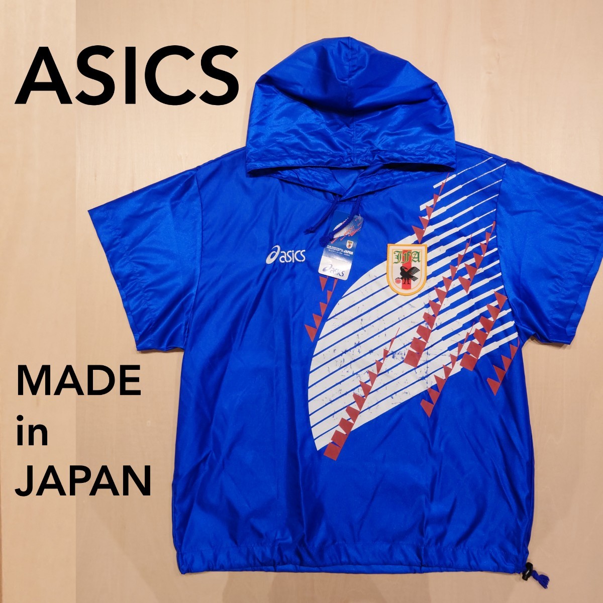 日本未入荷 日本代表 ナイロンパーカー 半袖 ASICS ドーハの悲劇 2307