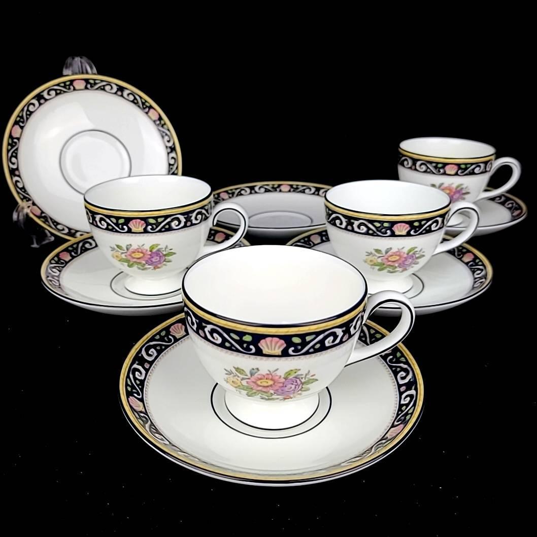 ☆良品 ◇ ウェッジウッド WEDGWOOD ラニーミード カップ&ソーサー 4客