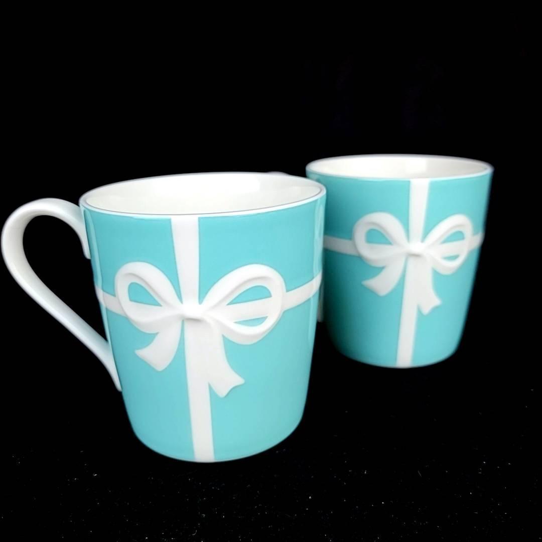 美品】Tiffany ティファニー ボーンチャイナ コーヒーカップ-