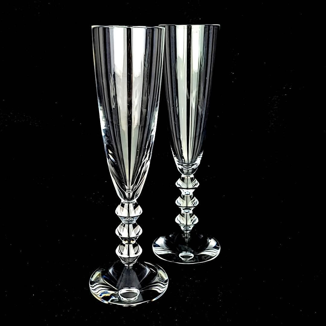 売れ筋商品 バカラ Baccarat ◇ ☆良品 ベガ 2客 ペア シャンパン