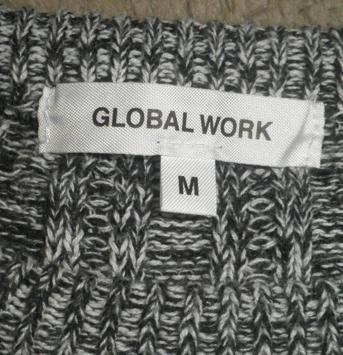 GLOBAL WORK グローバルワーク　異素材ミックス　ニット　Ｍ_画像3