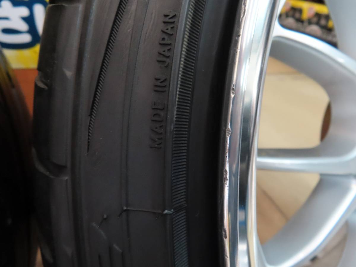 ☆ワーク VS XX 20インチ アルミ 10J +23/10.5J +17 深リム 5穴 PCD114.3 バーニングシルバー NITTO NT555 G2 245/35 4本 中古☆_画像7