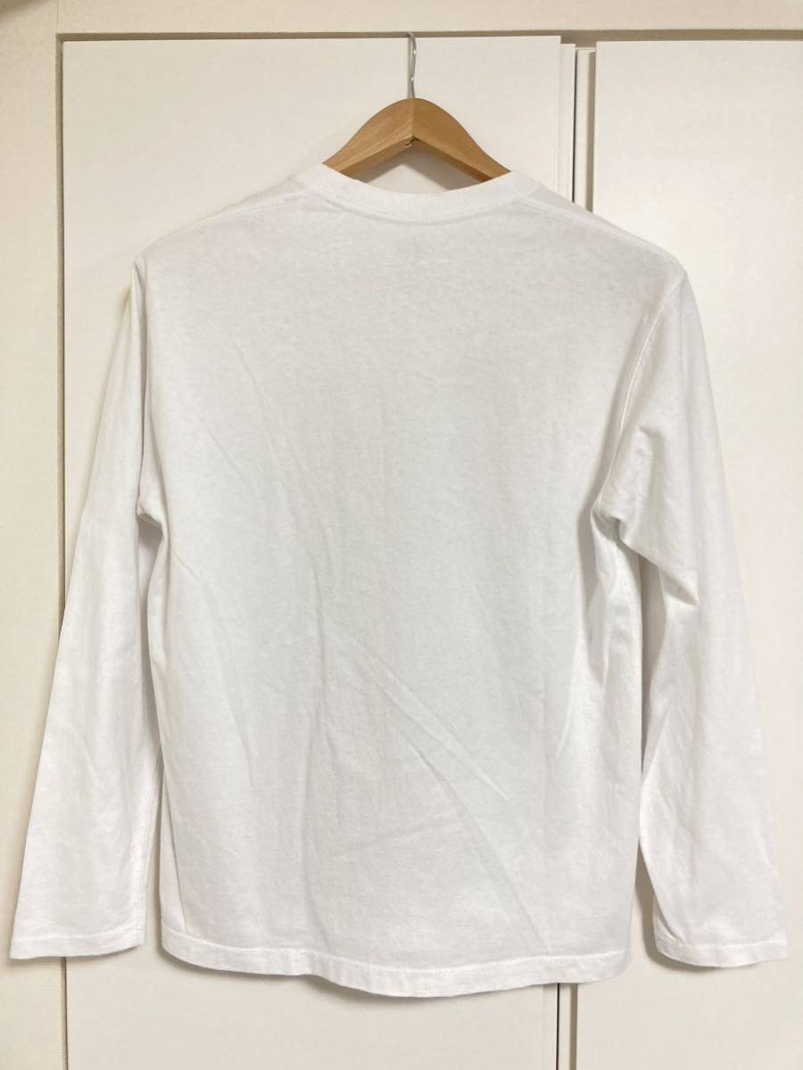 【送料無料】DANTON（ダントン）の長袖Tシャツ　38サイズ　ホワイト　ロングスリーブTシャツ_画像2