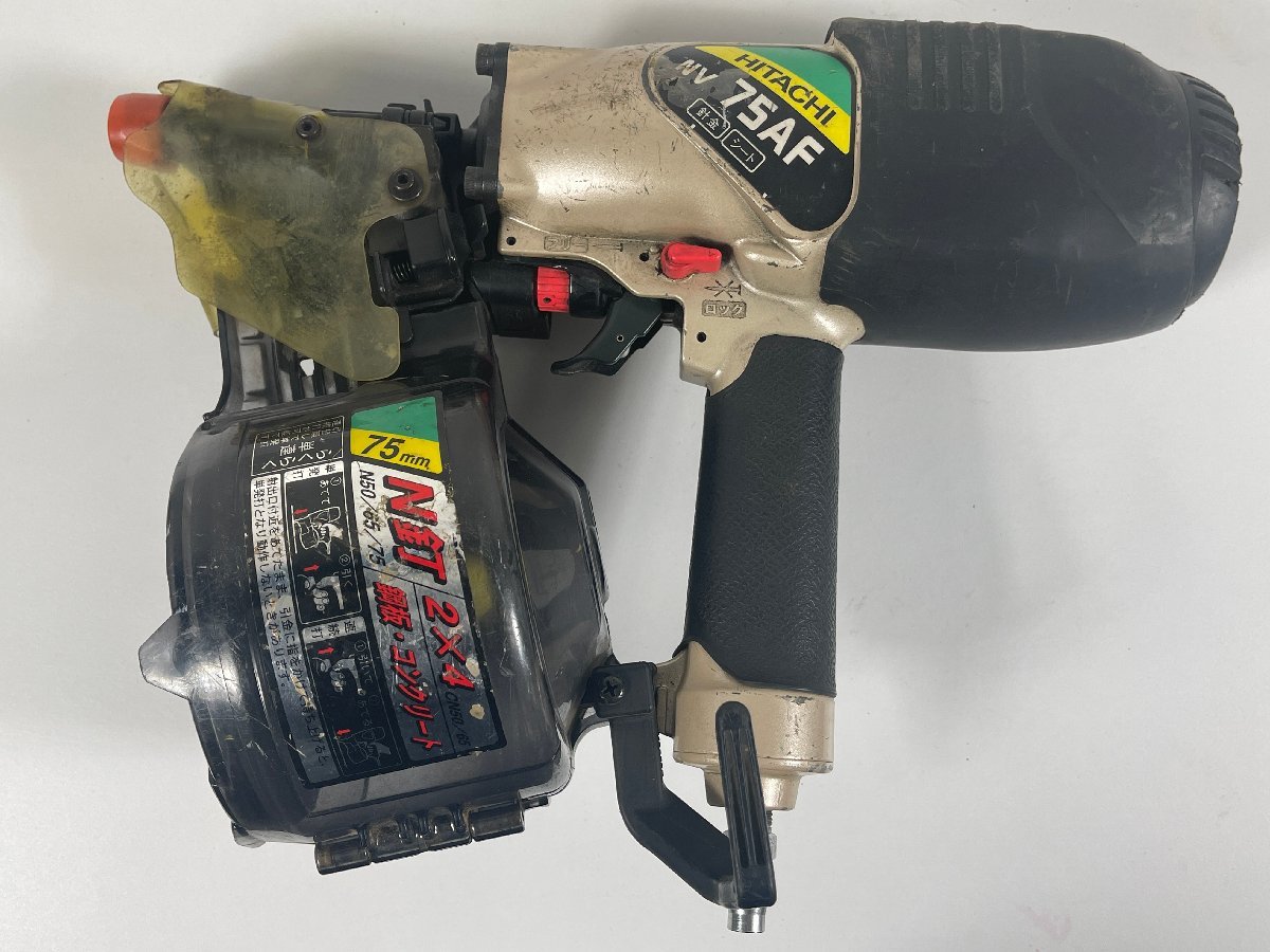 空打ち確認済み実使用未確認HITACHI NV75AF ロール釘打機75mm 常圧日立