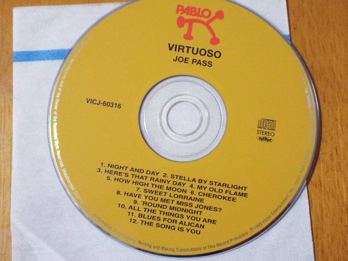 紙ジャケ CD □ ジョー・パス JOE PASS ヴァーチュオーゾ Virtuoso