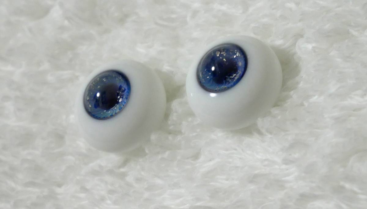 七宝グラスアイ 19mm/13-11mm 濃青×水色 縦長アニメチック 縦長 七宝グラスアイ 19mm/13-11mm 濃青×水色 縦長アニメチック 縦長