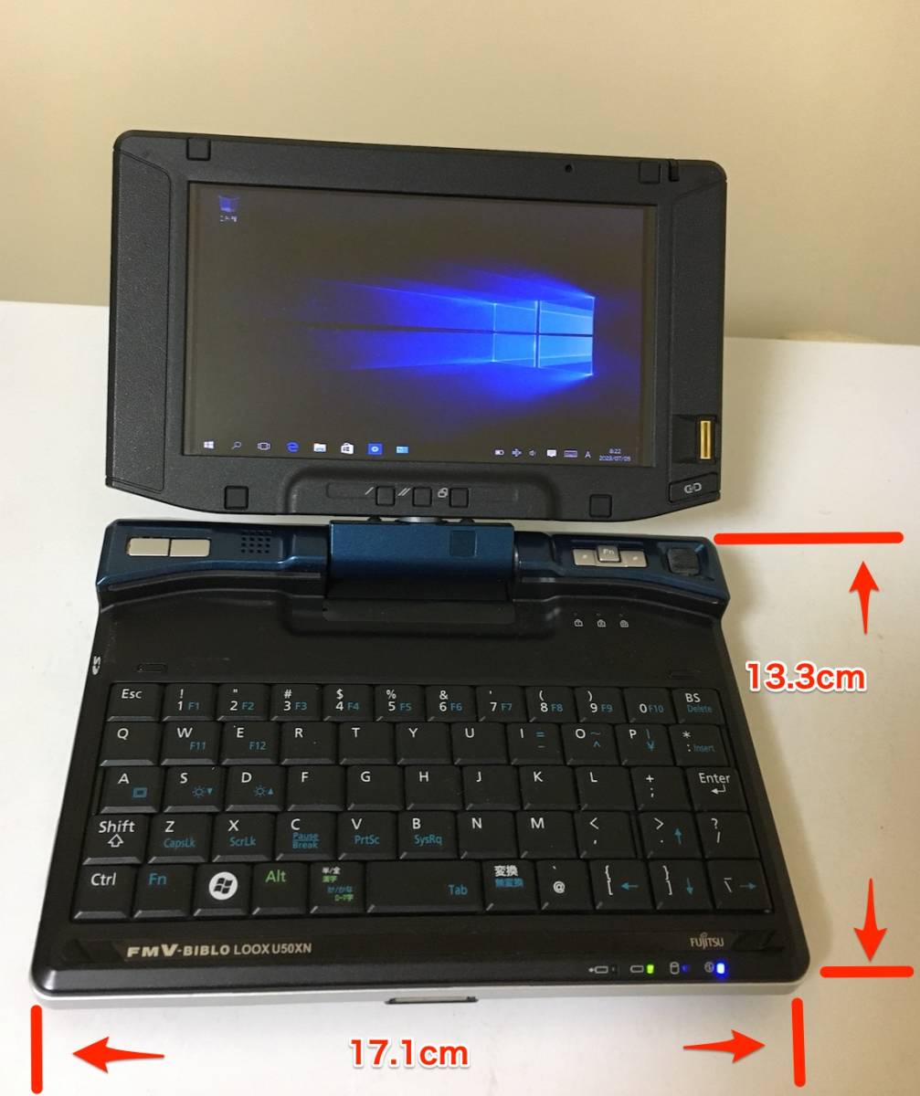 [ rare ] [ prompt decision ] [ beautiful goods ] Fujitsu UMPC FMV LOOX BIBLO U50 X N SSD exchangeable Windows 10 small size thin type light weight mobile PC buyee