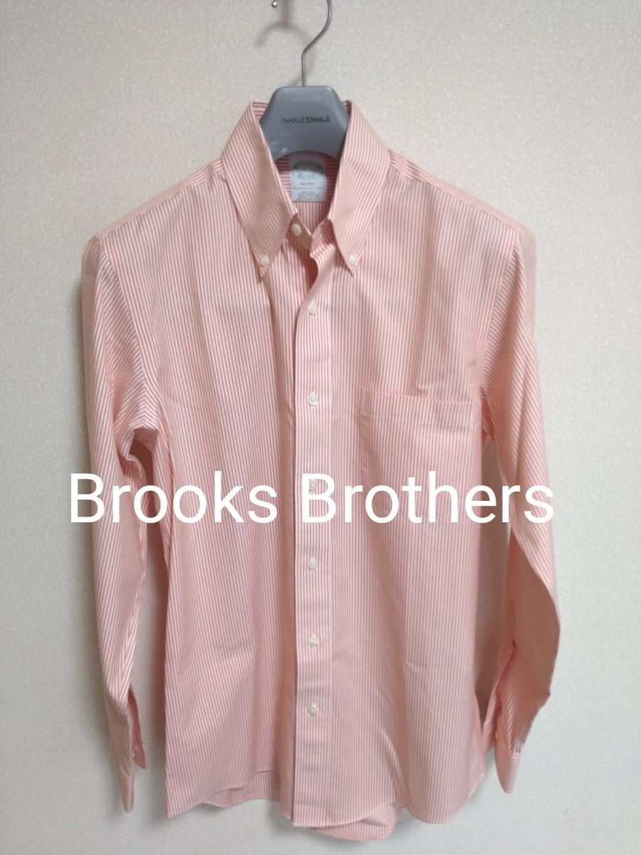 ブルックスブラザーズ　Brooks Brothers　長袖ボタンダウンシャツ　シャーベットオレンジ　サイズS