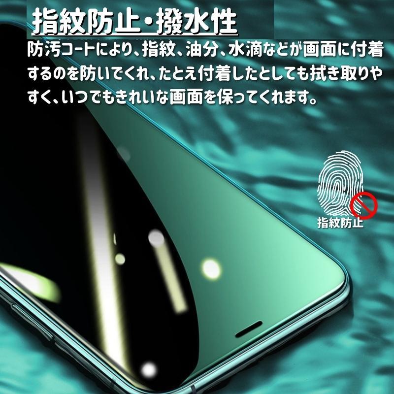 iPhone XR iPhone 11 ブルーライトカット アンチグレア グリーン 強化ガラス フィルム 非光沢 さらさら マット 指紋防止_画像10