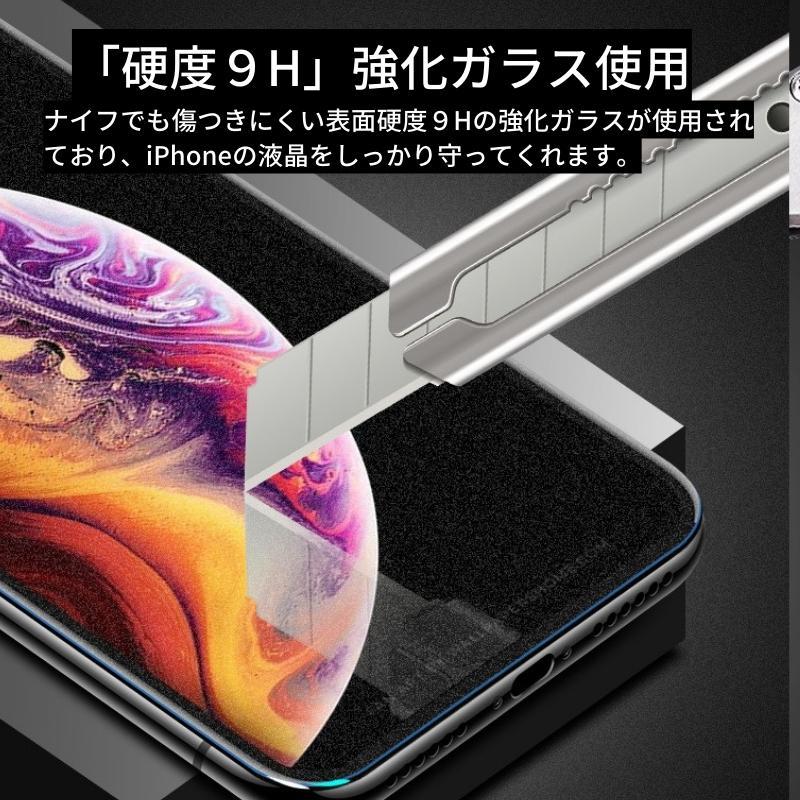 iPhone XR iPhone 11 覗き見防止 アンチグレア 強化ガラス フィルム ガラスフィルム 非光沢 さらさら 指紋防止_画像8