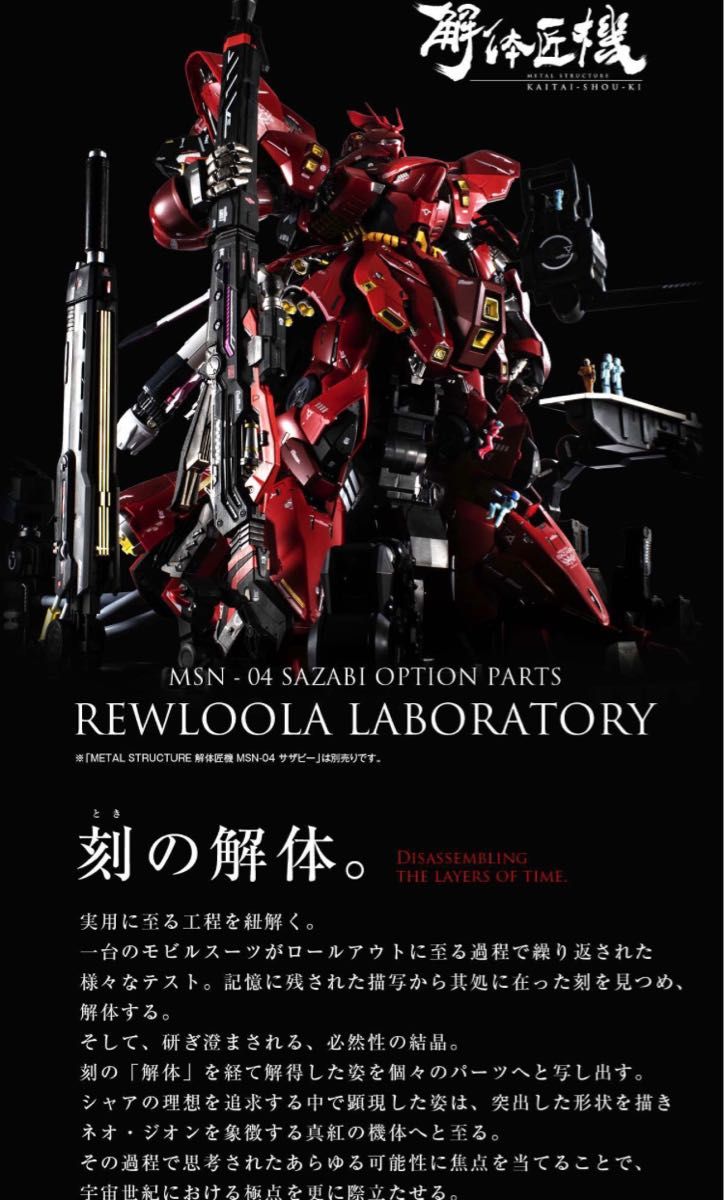 解体匠機 サザビー専用オプションパーツ レウルーララボラトリー