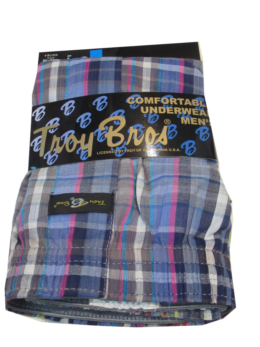  men's fashion underwear trunks Troy Bros Toro i Bros solid cutting front opening trunks service goods (L) blue group 2 number **