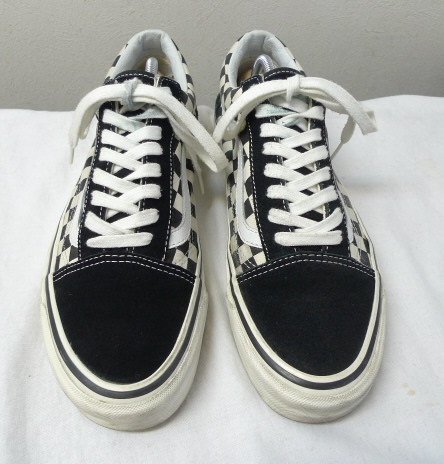 ◆VANS バンズ style 36 OLDSKOOL オールドスクール チェッカー切替 スニーカー 黒 サイズ9.5_画像3