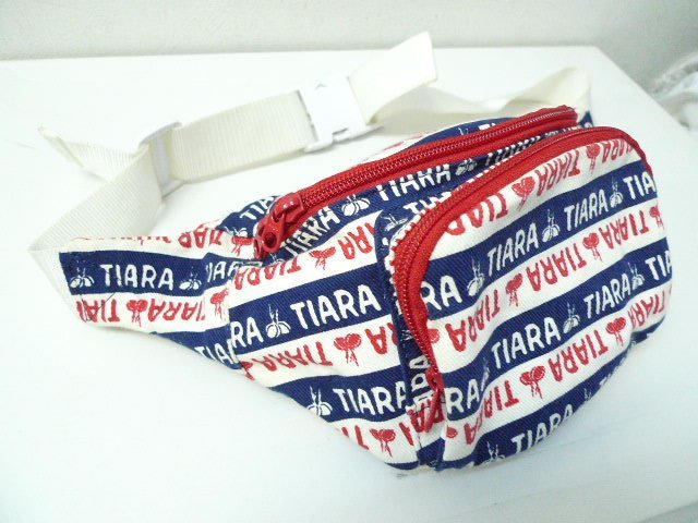 *TIARA Tiara общий рисунок Logo сумка-пояс BAG прекрасный 