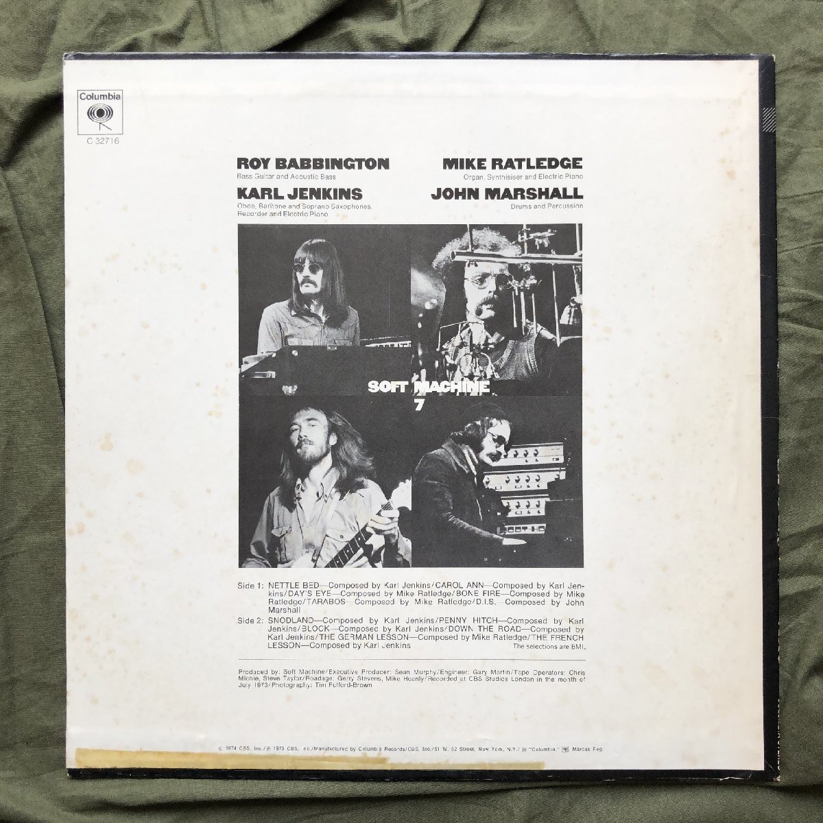 良盤 1974年 米国盤 ソフト・マシーン Soft Machine LPレコード セブン 7 Seven: Acid Fusion Rock_画像2
