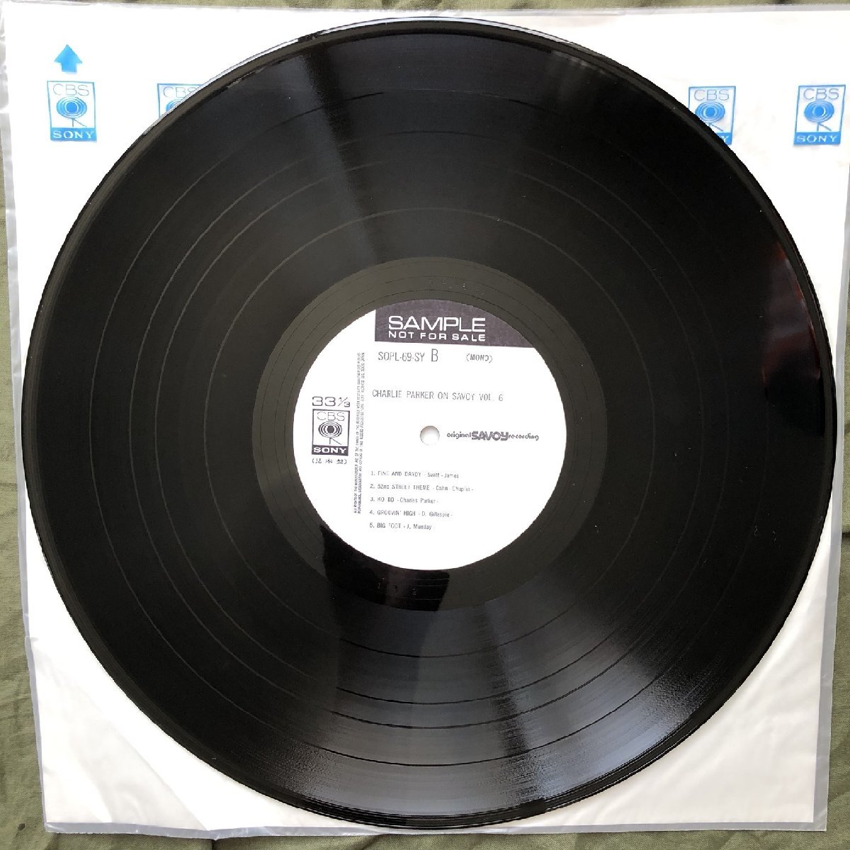 原信夫Collection 傷なし美盤 プロモ盤 1972年 日本オリジナル企画盤 Charlie Parker LPレコード Charlie Parker On Savoy Vol. 6_画像9