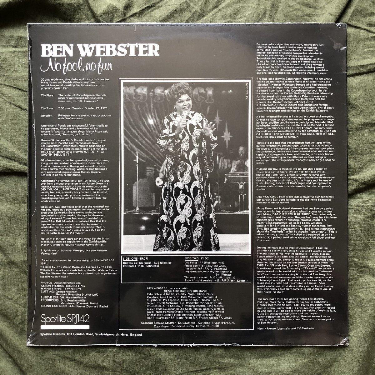 原信夫Collection 未開封新品 超貴重盤 デッドストック 1978年 英国盤 オリジナルリリース盤 Ben Webstar LPレコード No Fool, No Fun_画像2