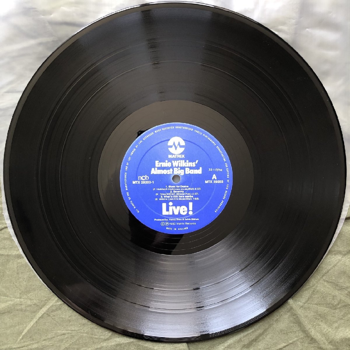 原信夫Collection 傷なし美盤 1982年 オランダ盤 オリジナルリリース盤 LPレコード Ernie Wilkins' Almost Big Band Live! Copenhagen_画像8