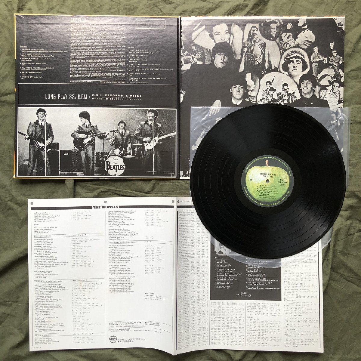 傷なし美盤 美ジャケ 1976年 国内盤 ビートルズ Beatles LPレコード Beatles For Sale: Eight Days A Week Rock And Roll Music_画像5