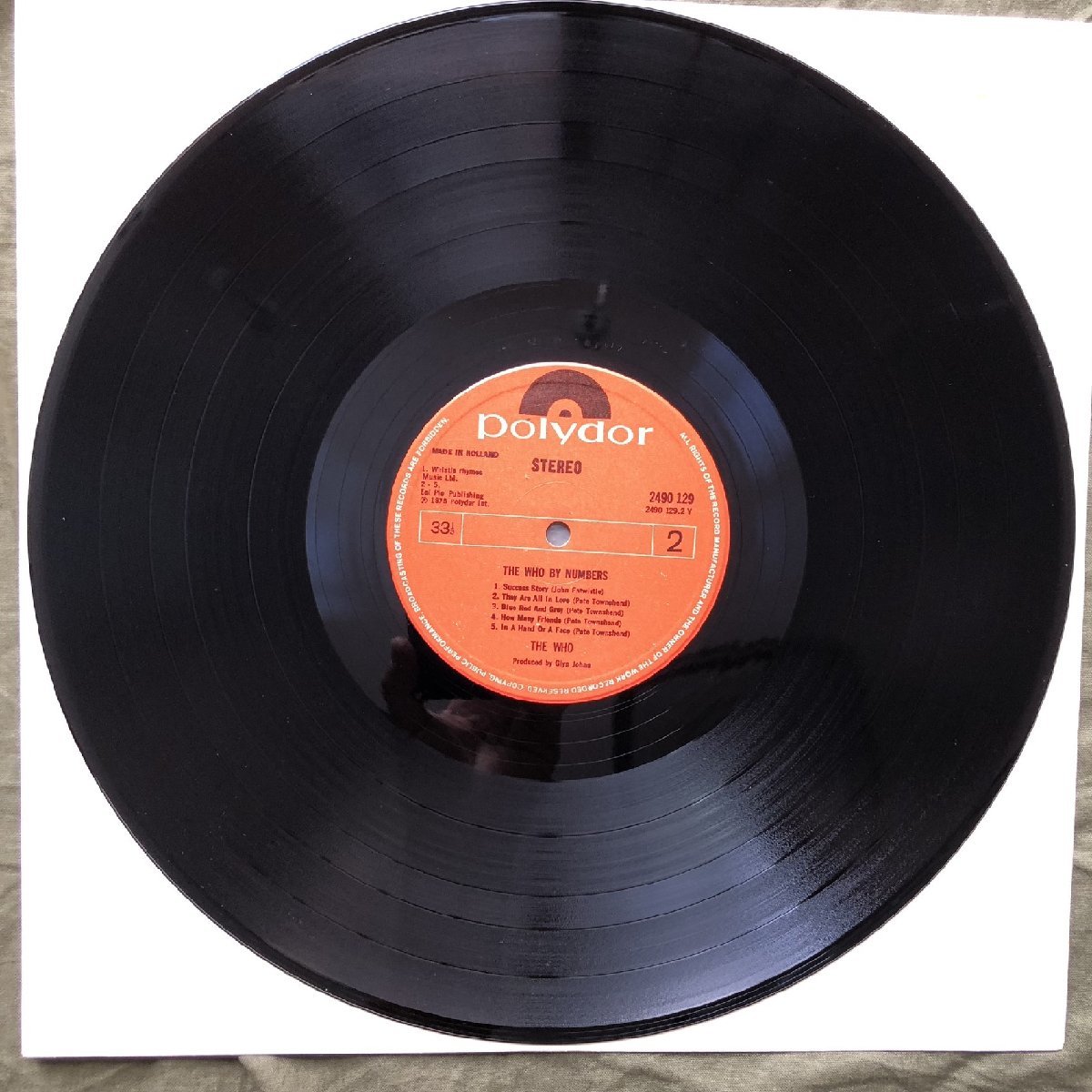 美盤 1975年 2490 129 オランダ盤 ザ・フー The Who LPレコード The Who By Numbers: Roger Daltrey,Pete Townshend,Keith Moon_画像9