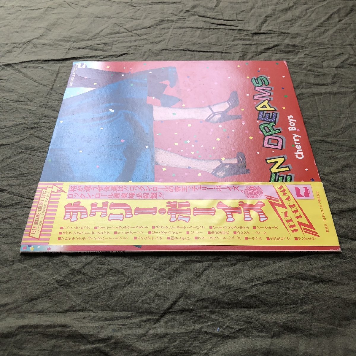 1977年 オリジナルリリース盤 チェリー・ボーイズ Cherry Boys LPレコード ティーン・ドリームス Teen Dreams 名盤 帯付 At The Hop_画像3