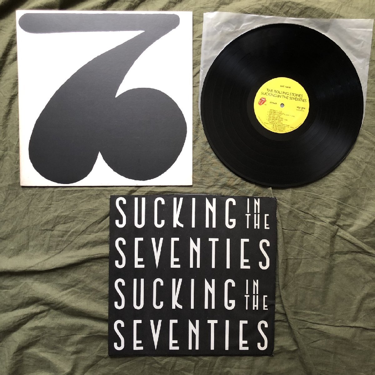 良盤 良ジャケ 1981年 米国盤 Rolling Stones LPレコード サッキング・イン・ザ・70'S Sucking In The Seventies Compilation 1974-1980_画像5