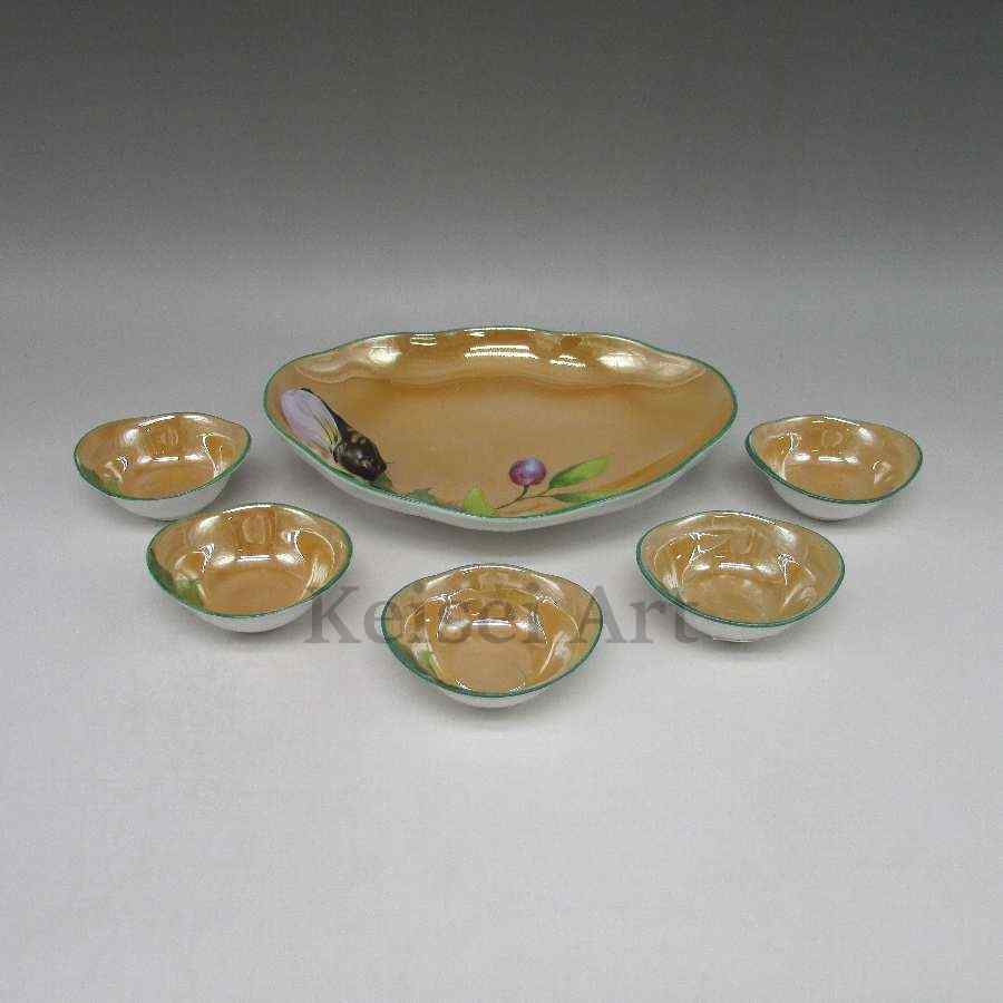  Old Noritake . figure attaching tree. real mold bowl set U2656