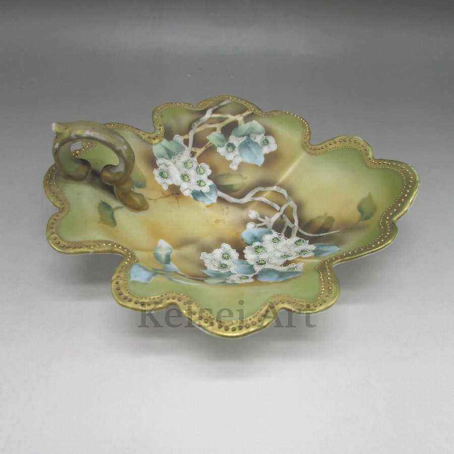 驚きの価格 オールドノリタケ 白花盛上皿 1891年頃-1915年頃 U6265