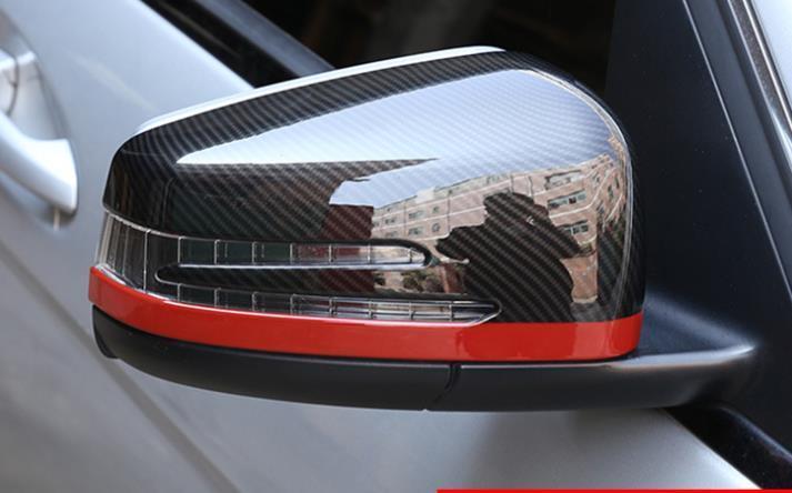  Benz carbon look door mirror cover W218 X218 CLS220 CLS220d CLS350 CLS400 CLS550 CLS63 shooting Break Red Line 