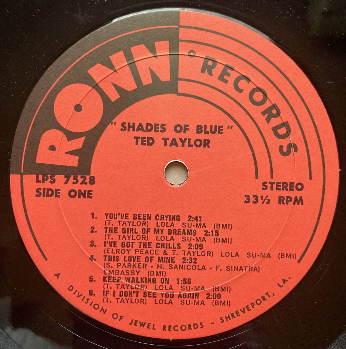 TED TAYLOR / SHADES OF BLUE RONN LPS-7528_画像3