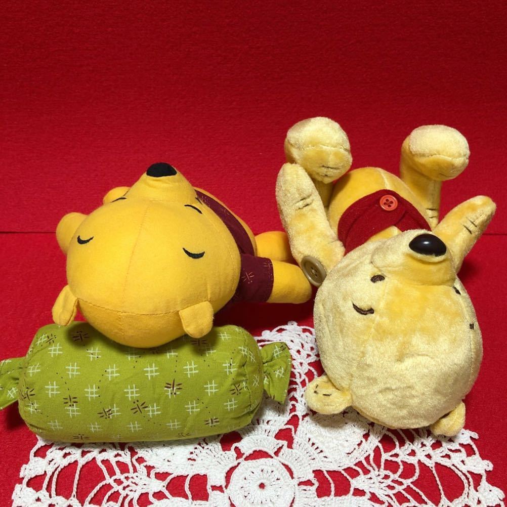  Winnie The Pooh soft toy 2 point set . daytime . soft toy button attaching hand pair moveable 2002 year 2003 year Disney Disney unused storage goods 