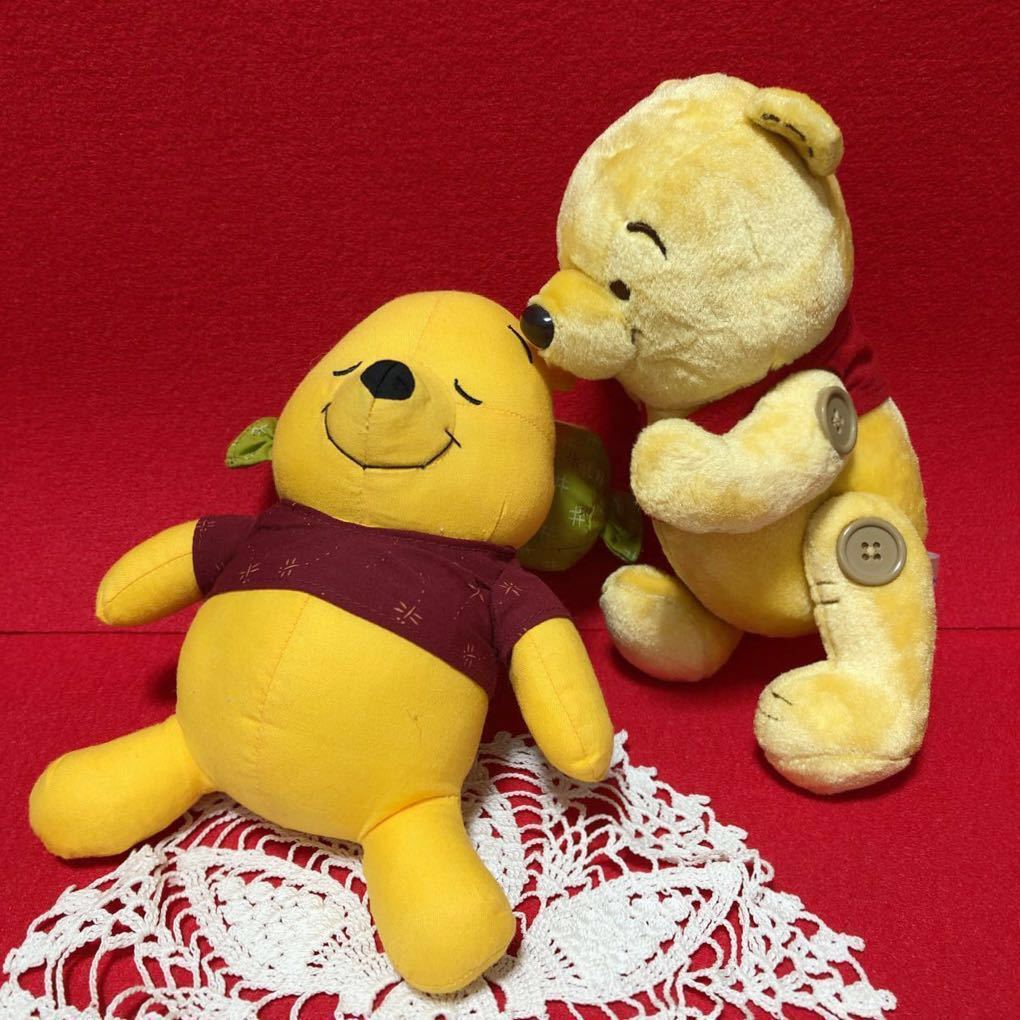  Winnie The Pooh soft toy 2 point set . daytime . soft toy button attaching hand pair moveable 2002 year 2003 year Disney Disney unused storage goods 