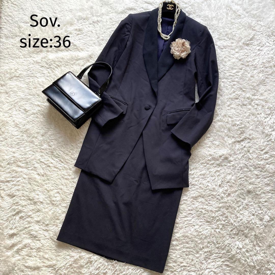 sov DOUBLE STANDARD CLOTHING ソブ ダブルスタンダード クロージング 1ボタン スーツ セットアップ フォーマル リクルート 通勤 ネイビー