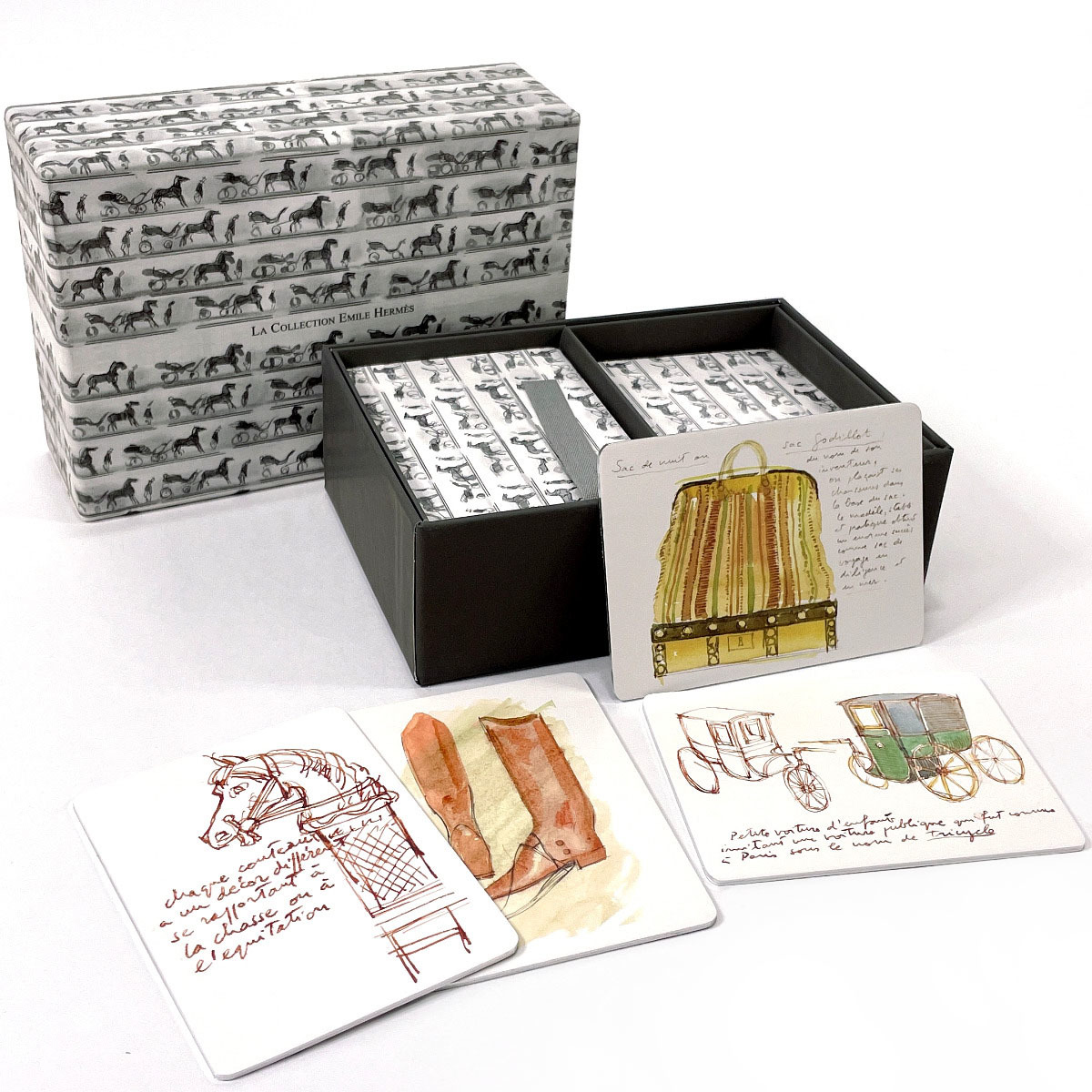 新品 エルメス HERMES カードゲーム メモワール エミール・エルメスコレクション 紙 神経衰弱 保存箱付き